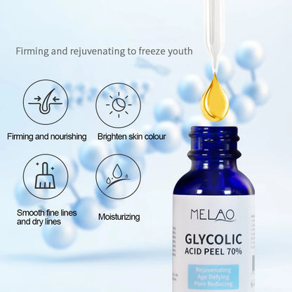 30ml Glycolic Acid Peel Repair Solution Fruit Acid Essence Shrink Pores Brighten Skin Color And Oil Nourishing Skin Care
