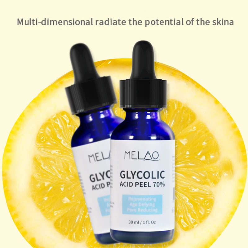 30ml Glycolic Acid Peel Repair Solution Fruit Acid Essence Shrink Pores Brighten Skin Color And Oil Nourishing Skin Care