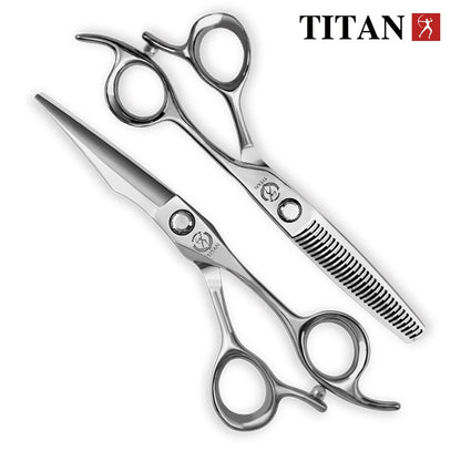 TITAN Professional hair scissors set   hairdressing salon cutting tools barber shears 6.0inch
