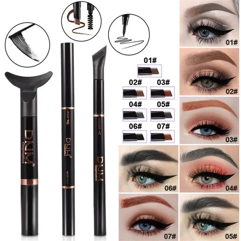 DNM 3PCS Eye Set 7Colors Long Lasting Waterproof Eyeliner Mascara Eyebrow Pencil Set  Makeup Kit Fashion Cosmetics Beauty Tools