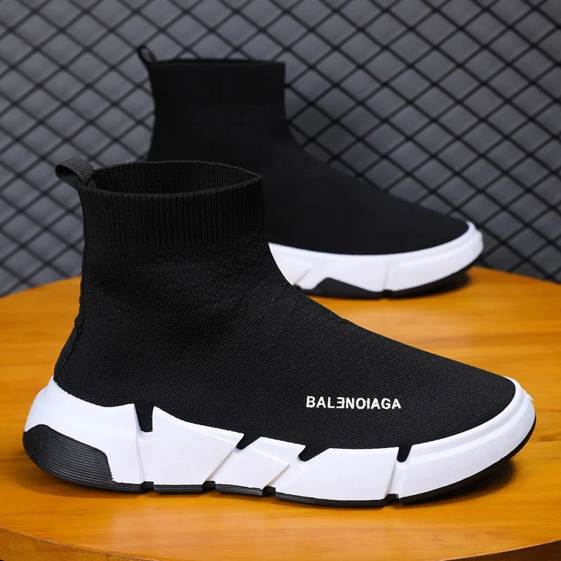 2024 Classic Black Socks Runing Shoes Men High Sock Trainers Women Slip on Couple Casual Shoes Lightweight Sneakers Men
