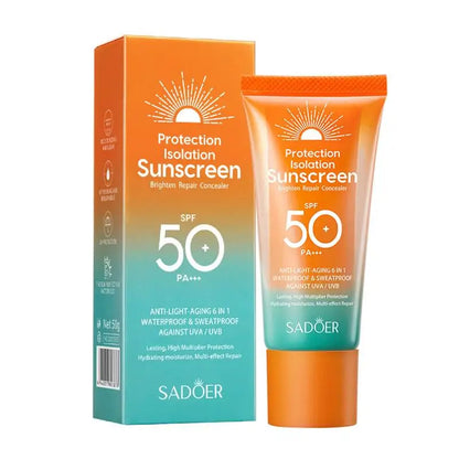 1pcs SPF 50+ PA+++ Facial Sunscreen Oil Control Sun Gel-Cream UVA UVB Sun Protection Sweatproof Sunblock Sensitive Skin Care 50g