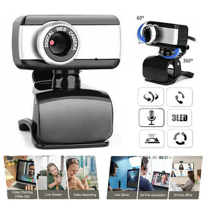 New Portable 1080p Computer Camera With Microphone Video Cameras  Universal Webcam For Laptop Desktop Conference  Webcam Camera