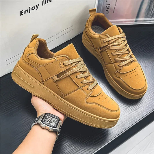 2024 Khaki Air Force Flat Shoes Comfortable in All Seasons Breathable Versatile Men's Casual Shoes High-end Luxury Sneakers Man