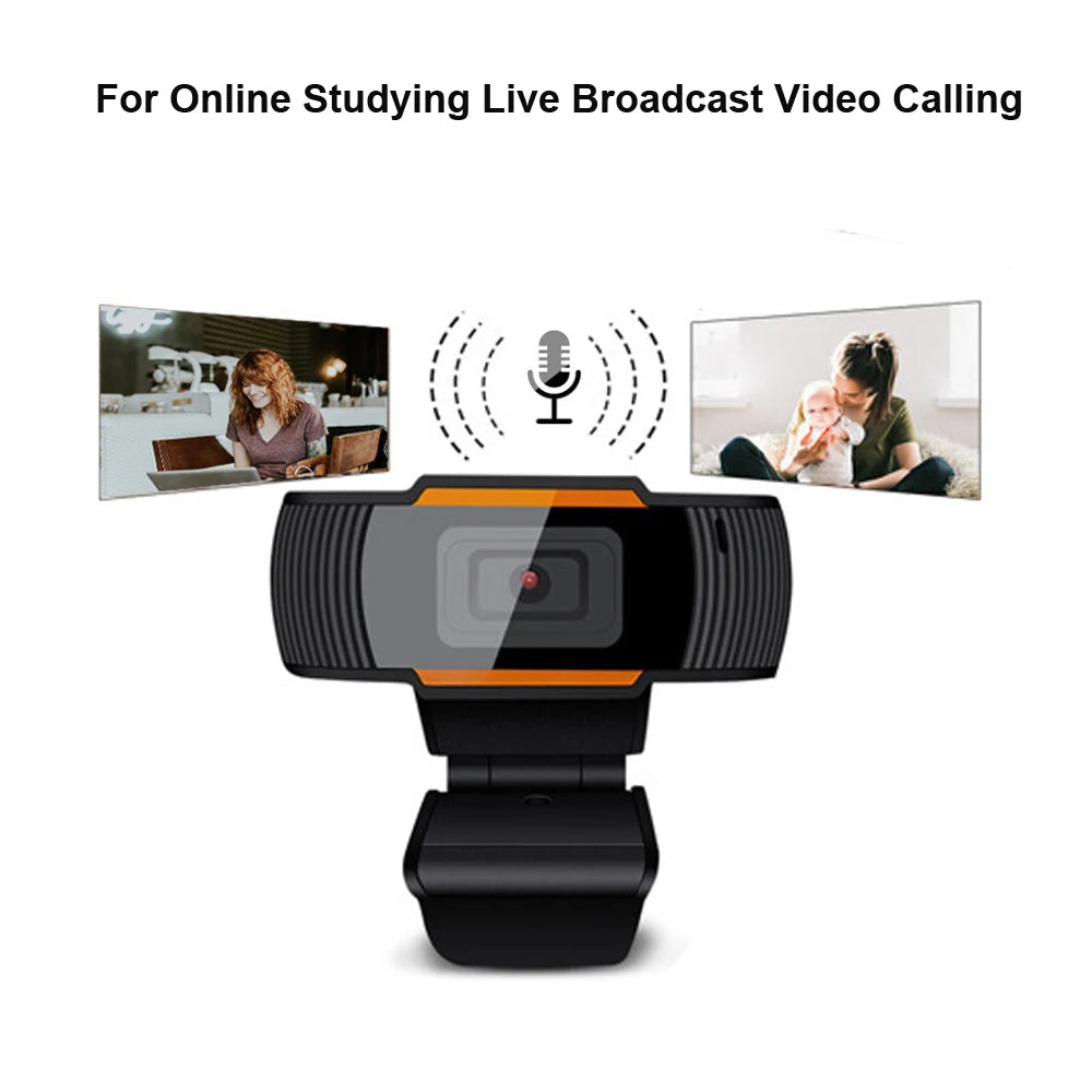 Mini USB 2.0 Video Recording Webcam 720P HD In Webcam With Mic Rotatable Two-Way Audio Talk For PC Computer Desktop