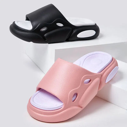 KIDMI Women Platform Flat Slippers Fashion Women EVA Slippers 2024 Summer Beach Slippers Home Bathroom Sandals New Unisex Shoes