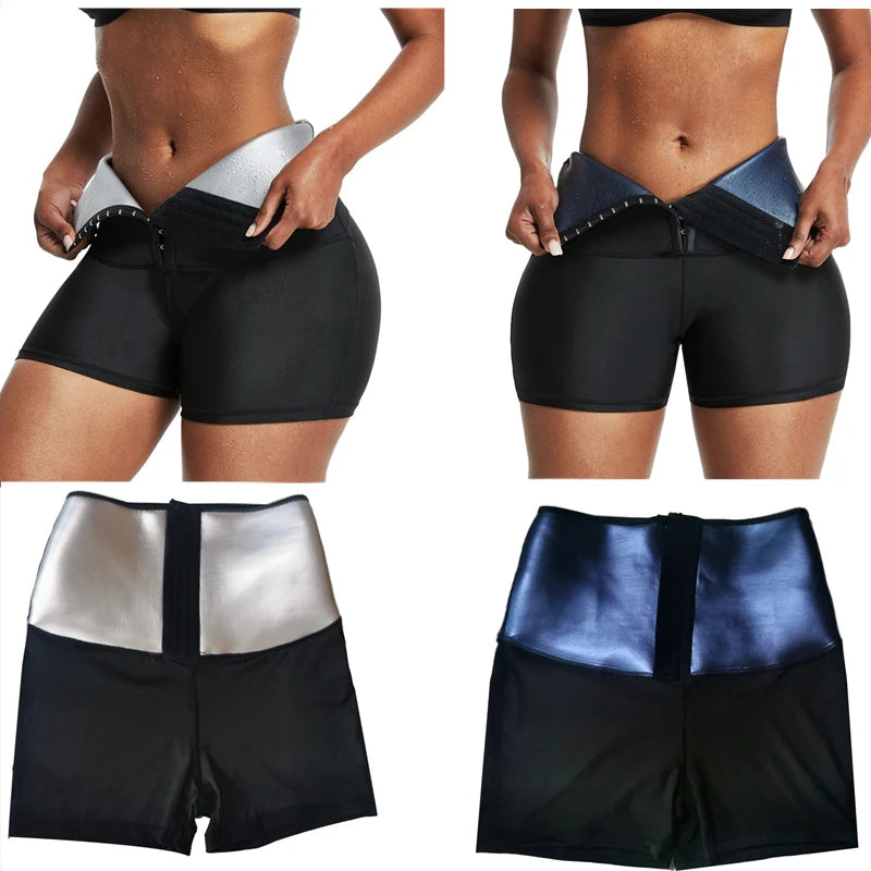 Women's Sauna Shorts Sweat Shapewear Compression High Waist Thermal Pants Workout  Leggings Hot Thermo Sweat Capris